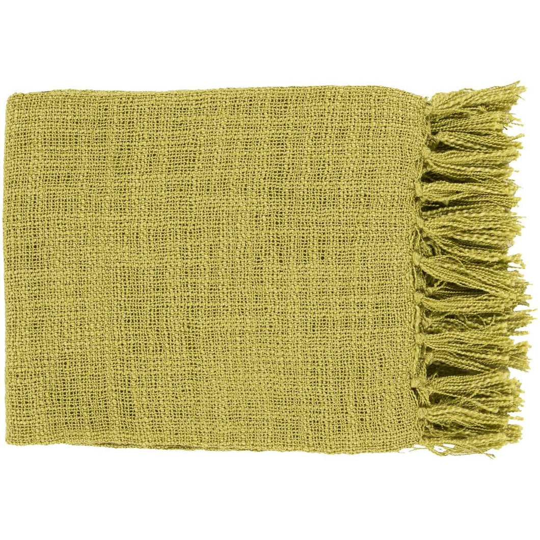 Surya Tilda TID-008  Solid & Border Woven Acrylic Throw Blanket - Fifth and Modern