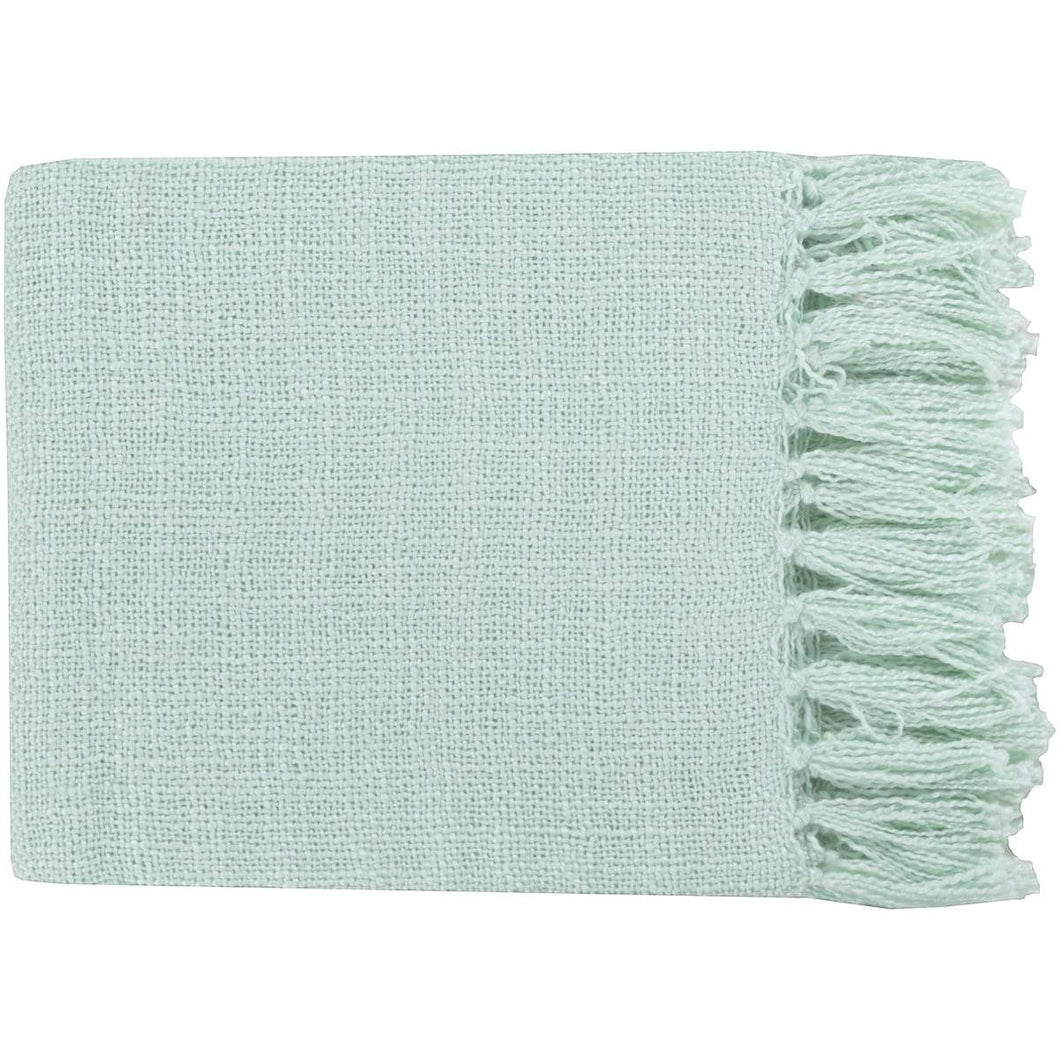 Surya Tilda TID-009  Solid & Border Woven Acrylic Throw Blanket - Fifth and Modern