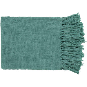 Surya Tilda TID-011  Solid & Border Woven Acrylic Throw Blanket - Fifth and Modern