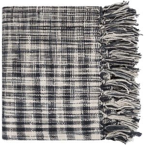 Surya Tori TOR-009  Texture Woven Cotton Throw Blanket - Fifth and Modern