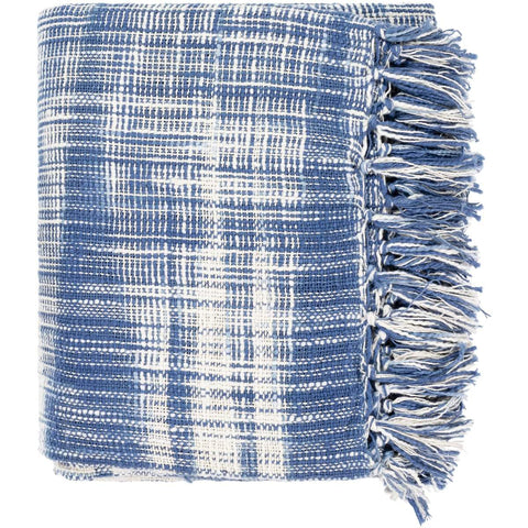 Surya Tori TOR-010  Texture Woven Cotton Throw Blanket - Fifth and Modern