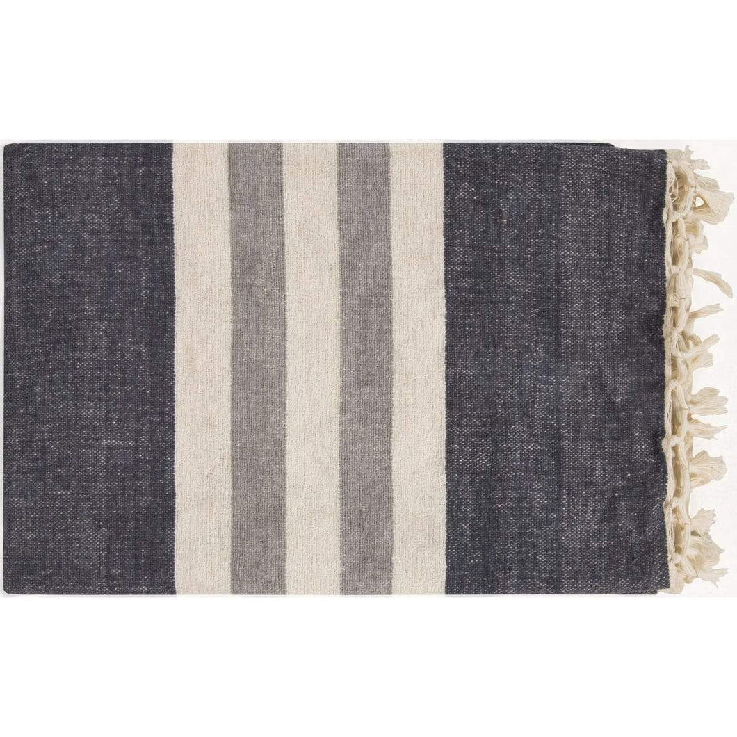 Surya Troy TOY-7000  Transitional Woven Chenille-Cotton Throw Blanket - Fifth and Modern