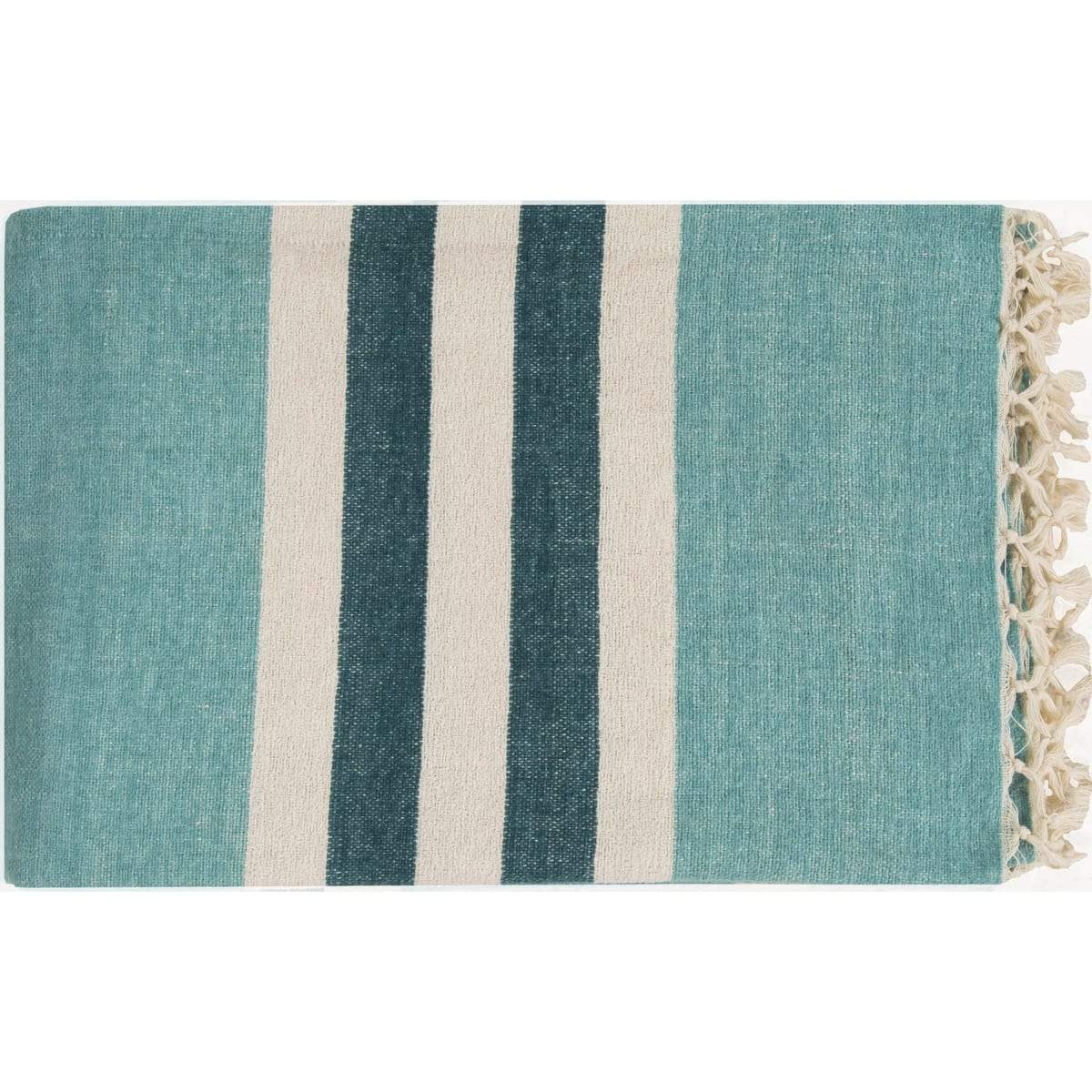 Surya Troy TOY-7001  Transitional Woven Chenille-Cotton Throw Blanket - Fifth and Modern