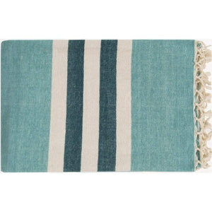 Surya Troy TOY-7001  Transitional Woven Chenille-Cotton Throw Blanket - Fifth and Modern