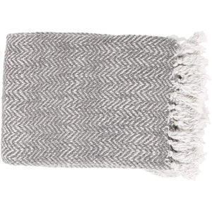 Surya Trina TRR-4001  Texture Woven Acrylic, Polyester Throw Blanket - Fifth and Modern