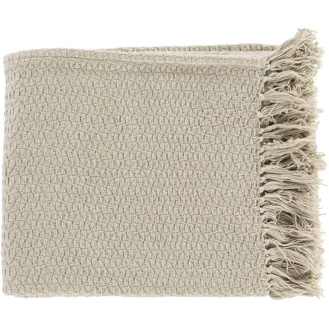 Surya Tressa TSS-4000  Texture Woven Cotton Throw Blanket - Fifth and Modern