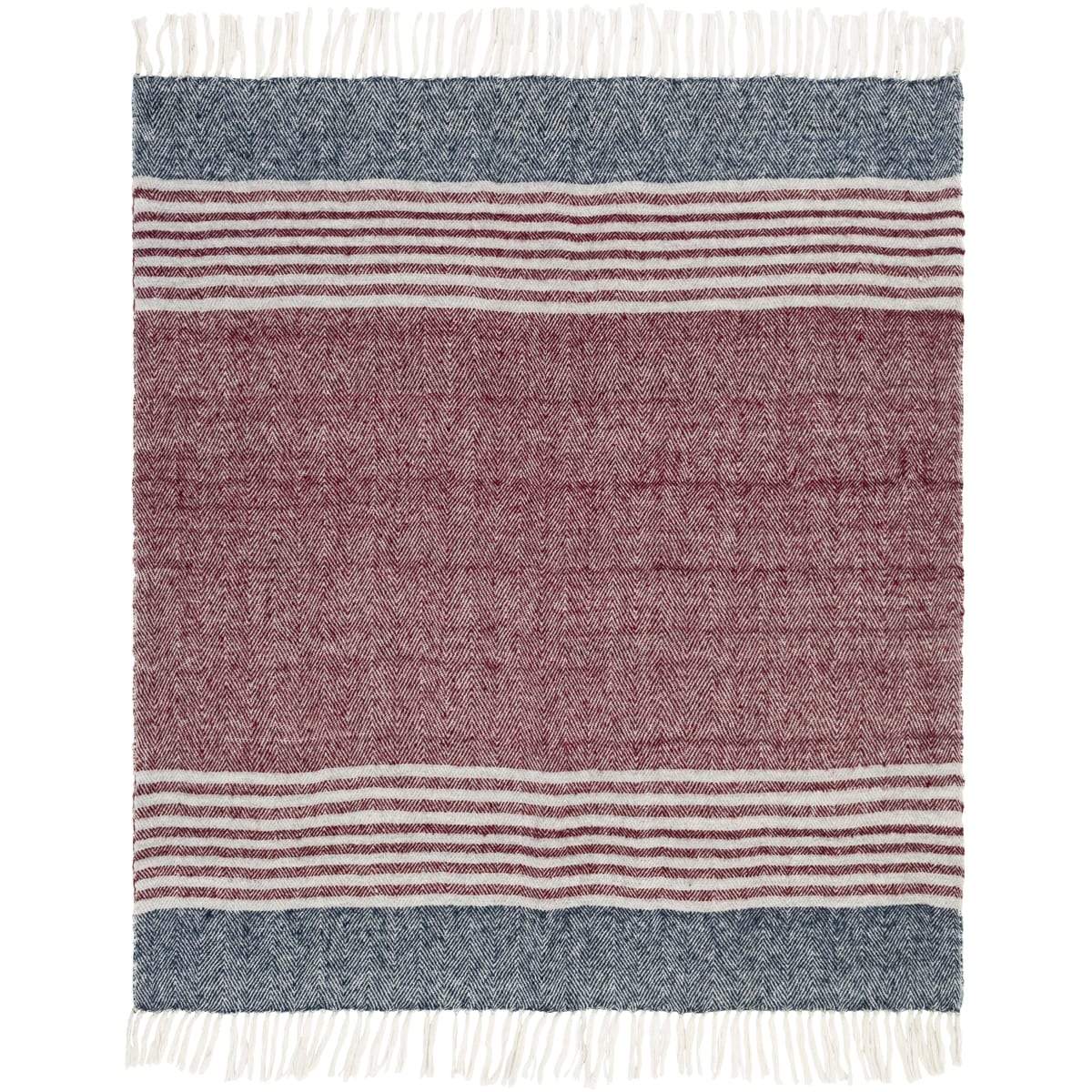 Surya Traverse TVS-1000  Transitional Hand Woven Acrylic, Cotton, Nylon Throw Blanket - Fifth and Modern