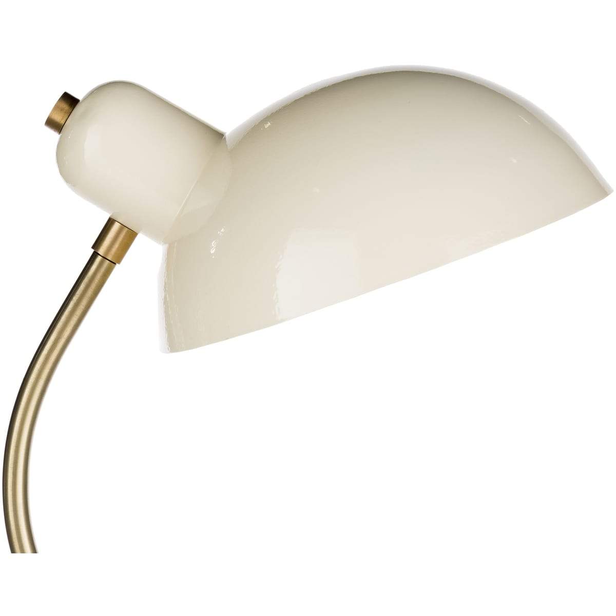 Surya Ula ULA-001 Modern Table Lamp - Polished Brass Body, Beige Metal Shade - Fifth and Modern